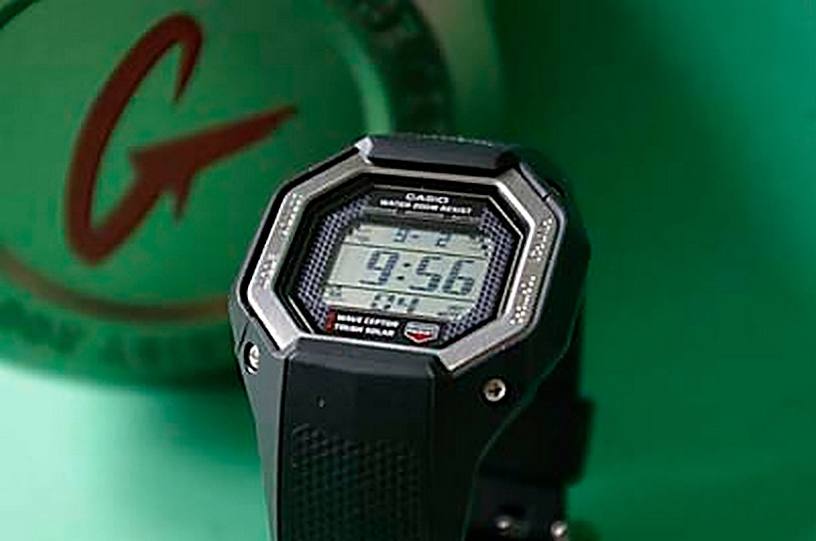 Casio G-Shock digital watch on a black resin strap