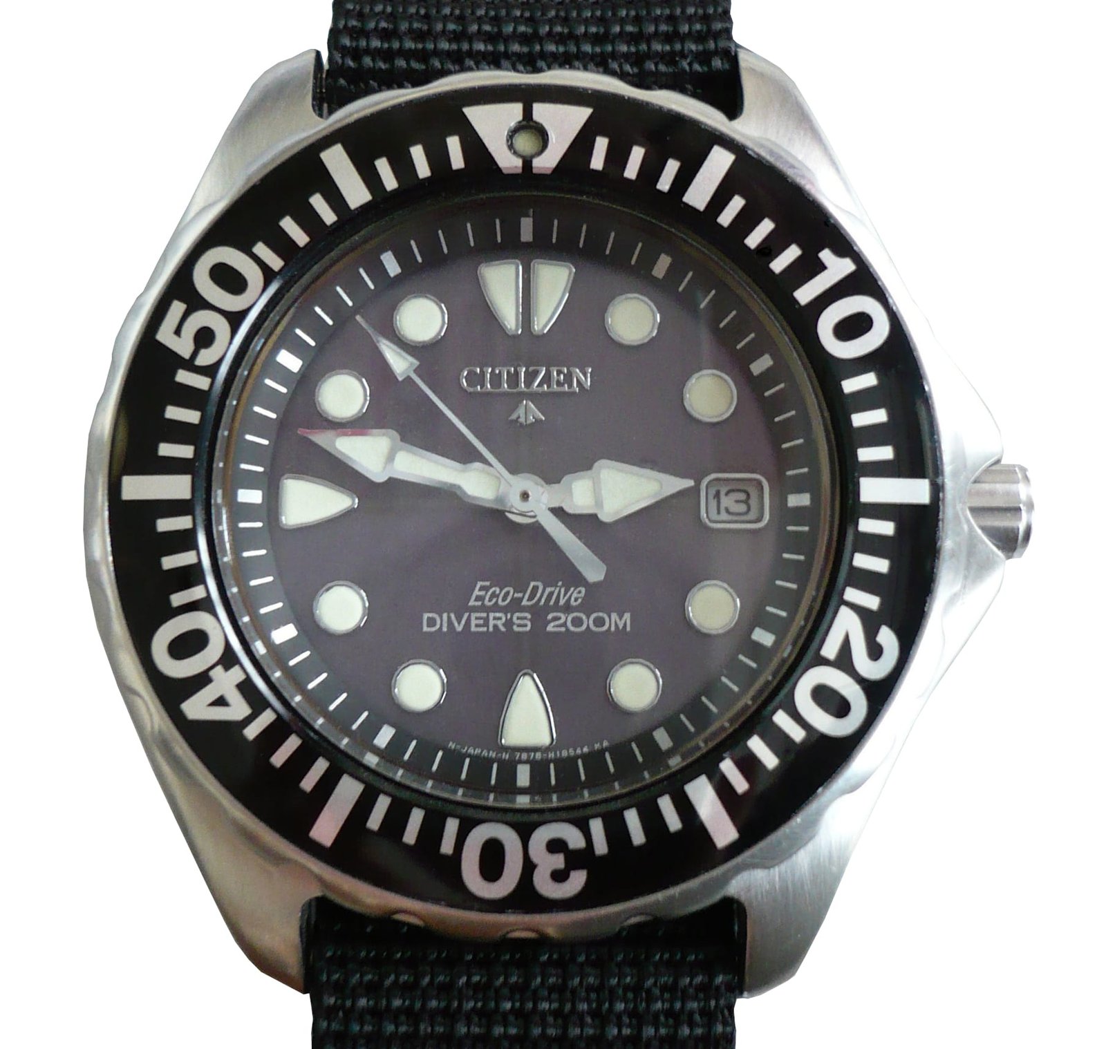 Citizen Promaster Eco-Drive diver's watch, case and dial