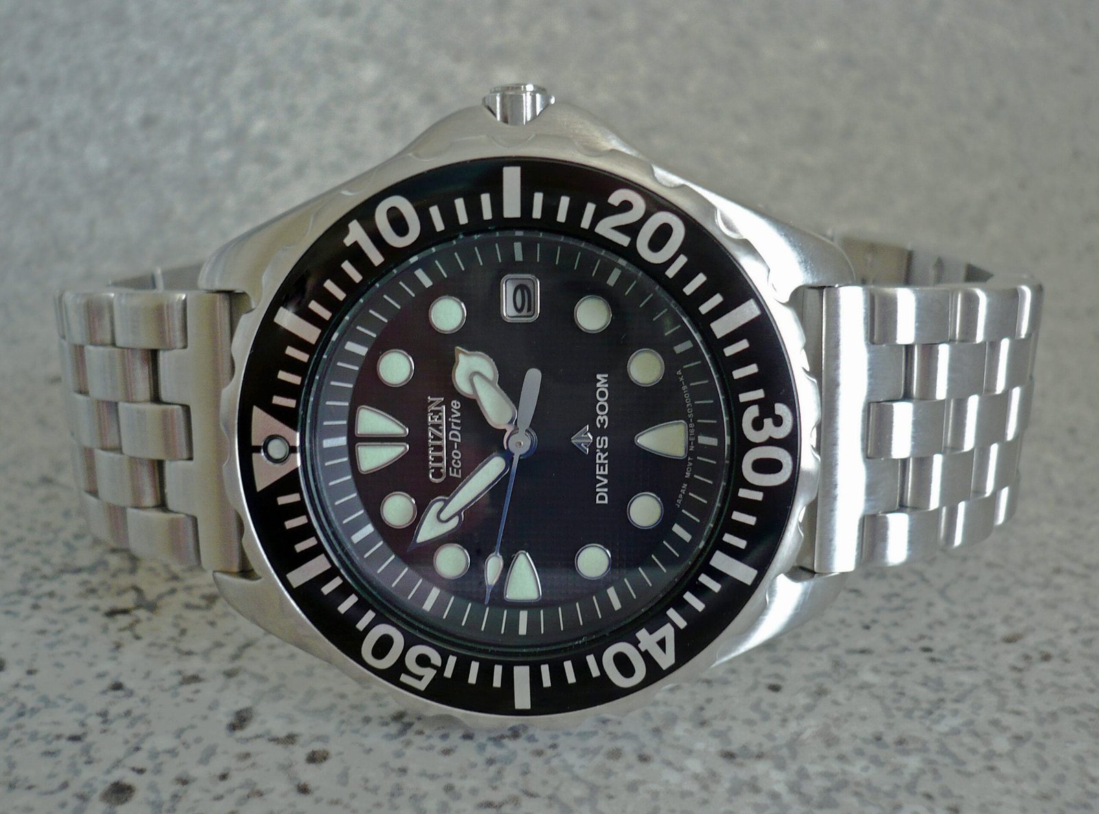 Citizen Promaster diver's watch on a stainless steel bracelet