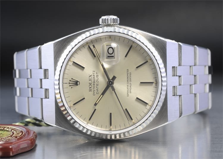 Rolex Datejust Oysterquartz on an integrated steel bracelet