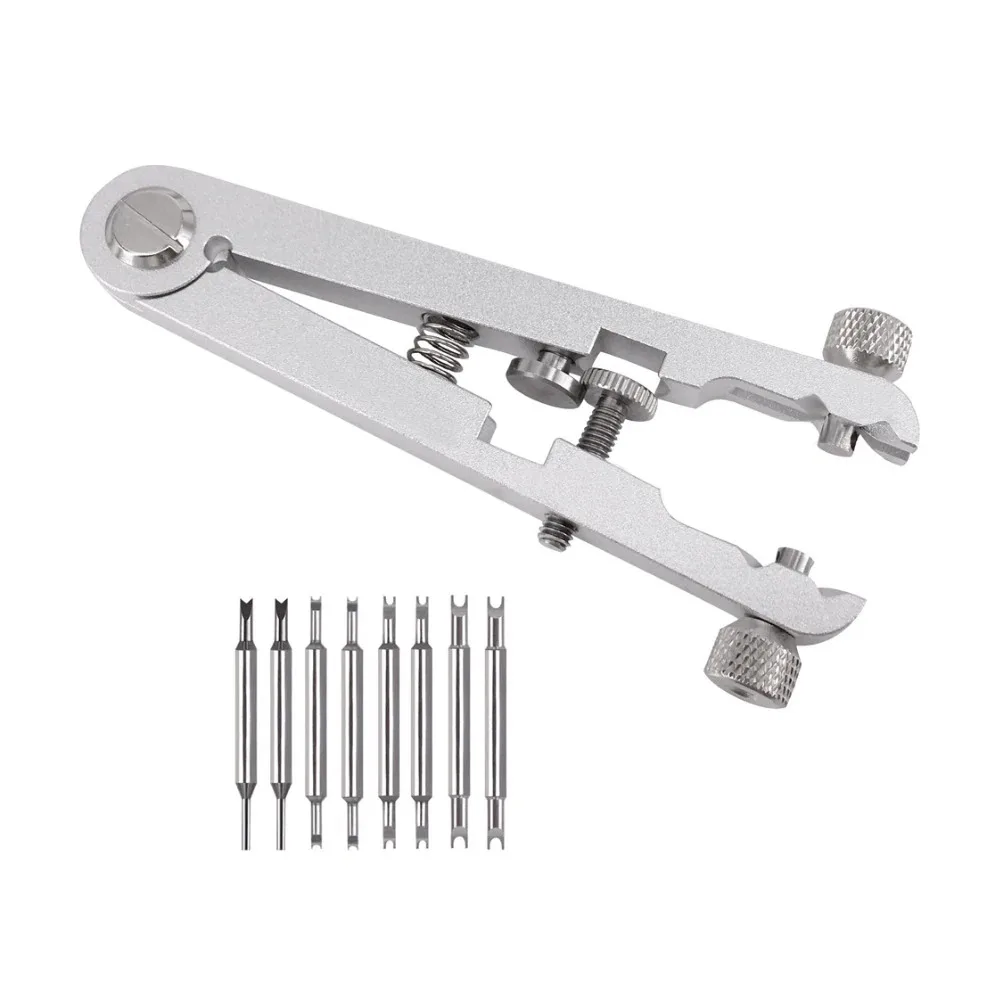 Watch bracelet pliers and spring bar remover tool in stainless steel