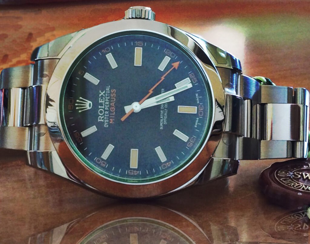 Rolex Milgauss 116400GV, built to resist 1,000 gauss magnetic fields
